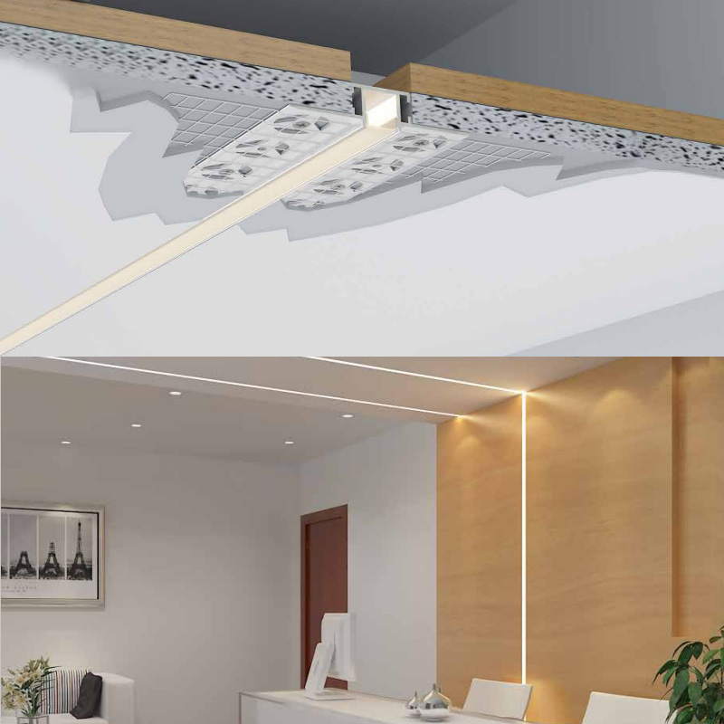 Plaster In LED Strip Light Channel With 18mm Light Line